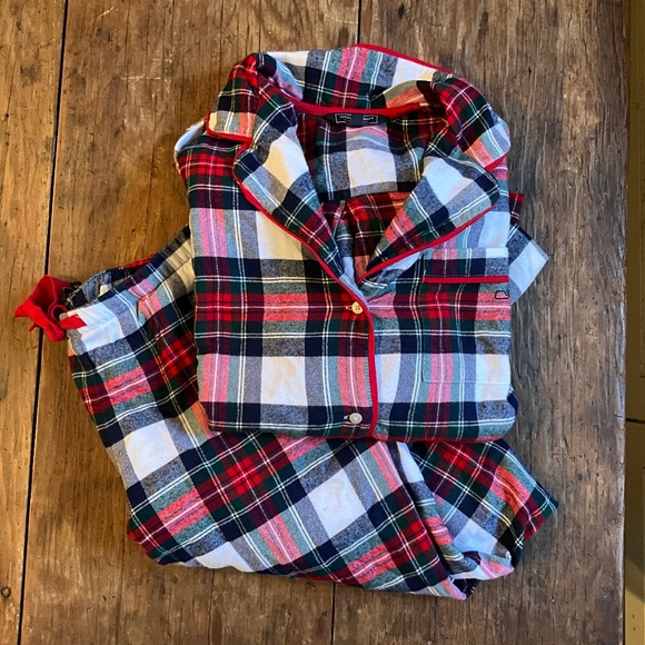 Vineyard Vines Christmas Plaid Flannel PJs Size XS - Picture 3 of 3